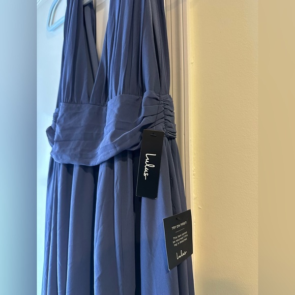 LULU’S | NWT❗️Heavenly Hues Denim Blue Maxi Dress Formal Dress - Picture 5 of 5
